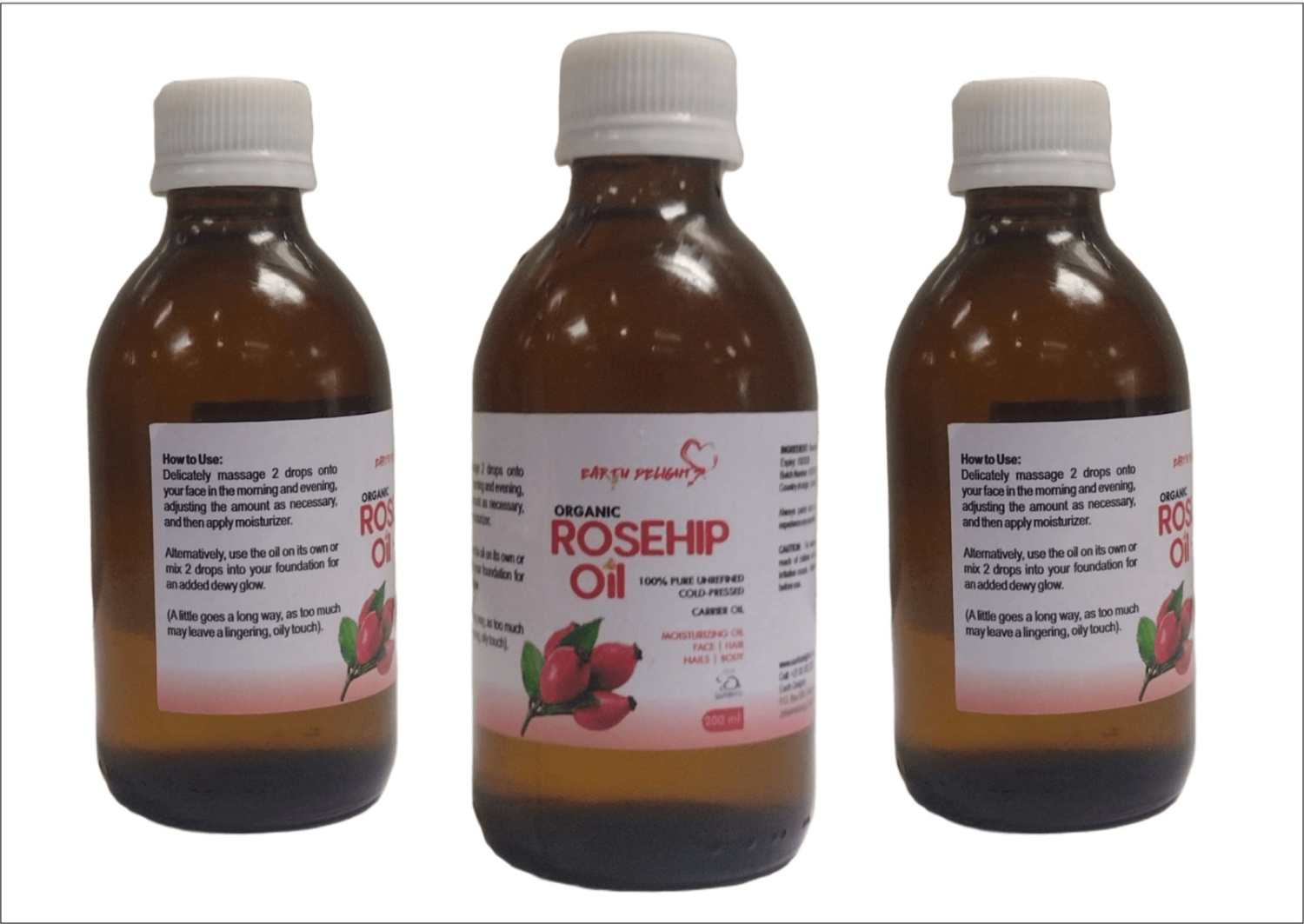 Organic Rosehip Carrier Oil - Earth Delights