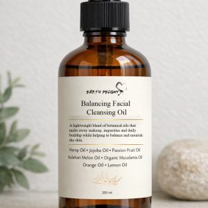 Our balancing facial cleansing oil assists in makeup removal