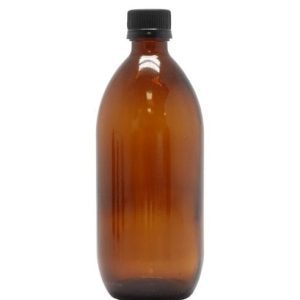Amber Bottle with Tamper-Proof Cap