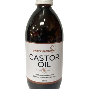 A picture of our 500ml castor oil bottle