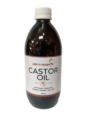 A picture of our 500ml castor oil bottle